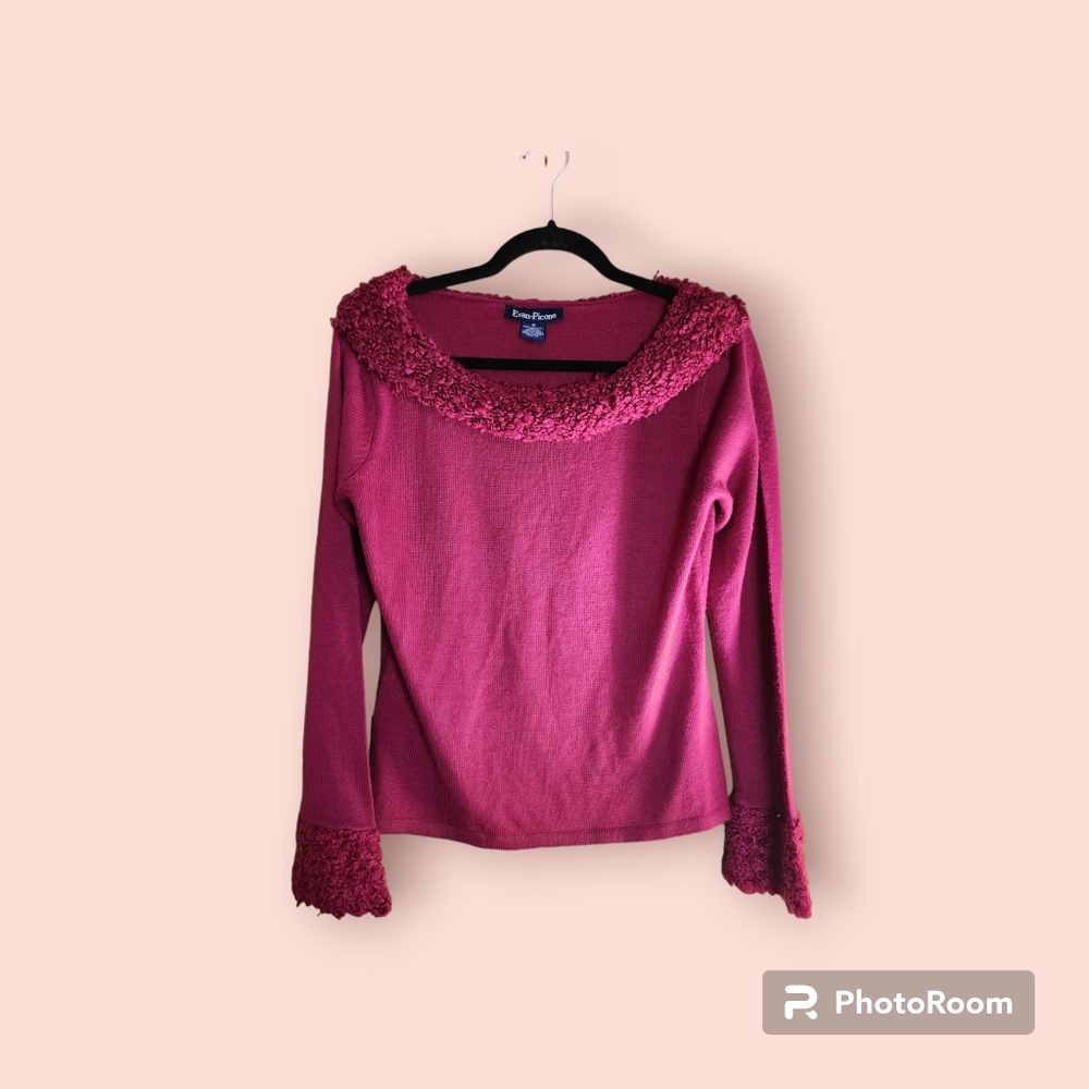 Evan Picone Fushia Sweater Size M